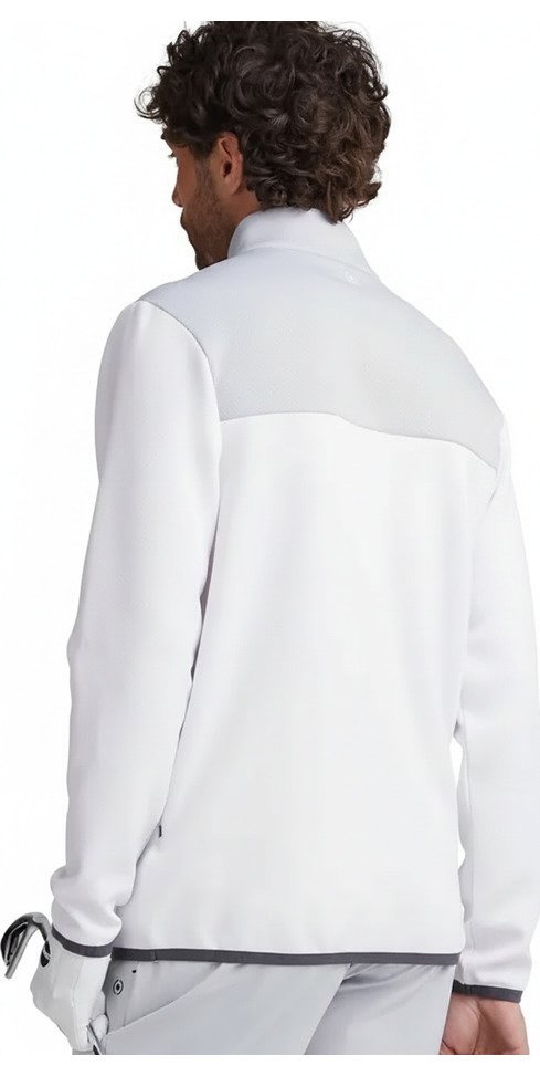 PING Kinver heren sweatshirt, wit/parelgrijs