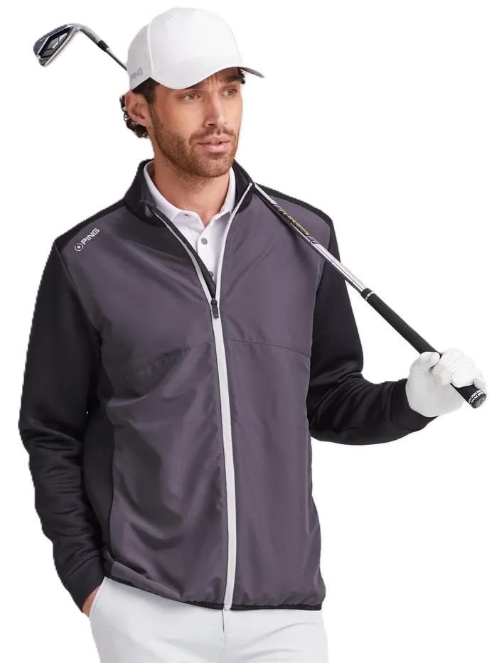 PING Burford heren jack, asphalt/black
