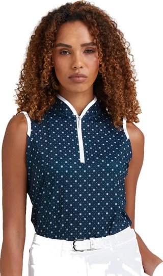 PING Penola Printed Sleeveless dames polo, micro monogram