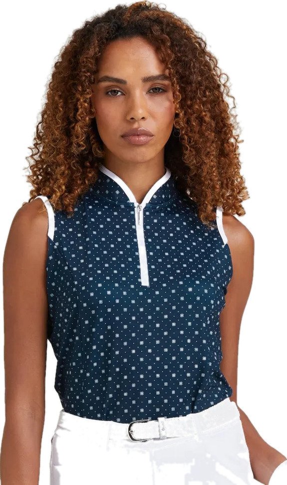 PING Penola Printed Sleeveless dames polo, micro monogram