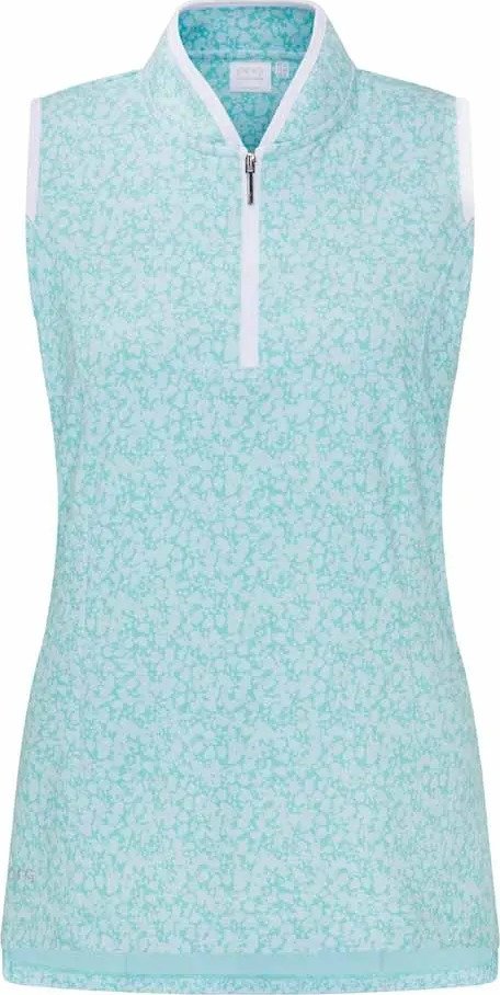 PING Penola Printed Sleeveless dames polo, splash