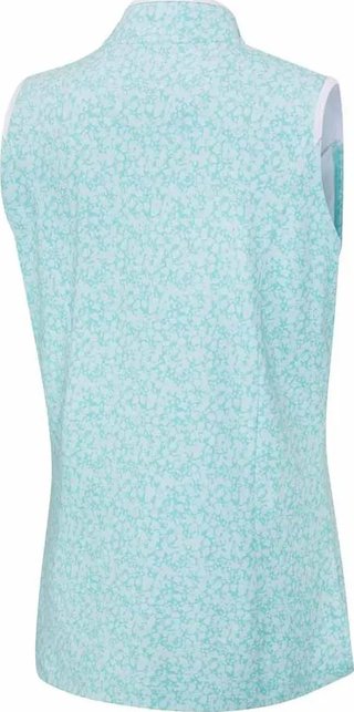 PING Penola Printed Sleeveless dames polo, splash