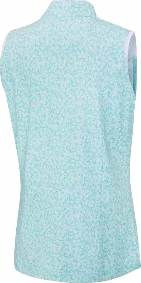 PING Penola Printed Sleeveless dames polo, splash