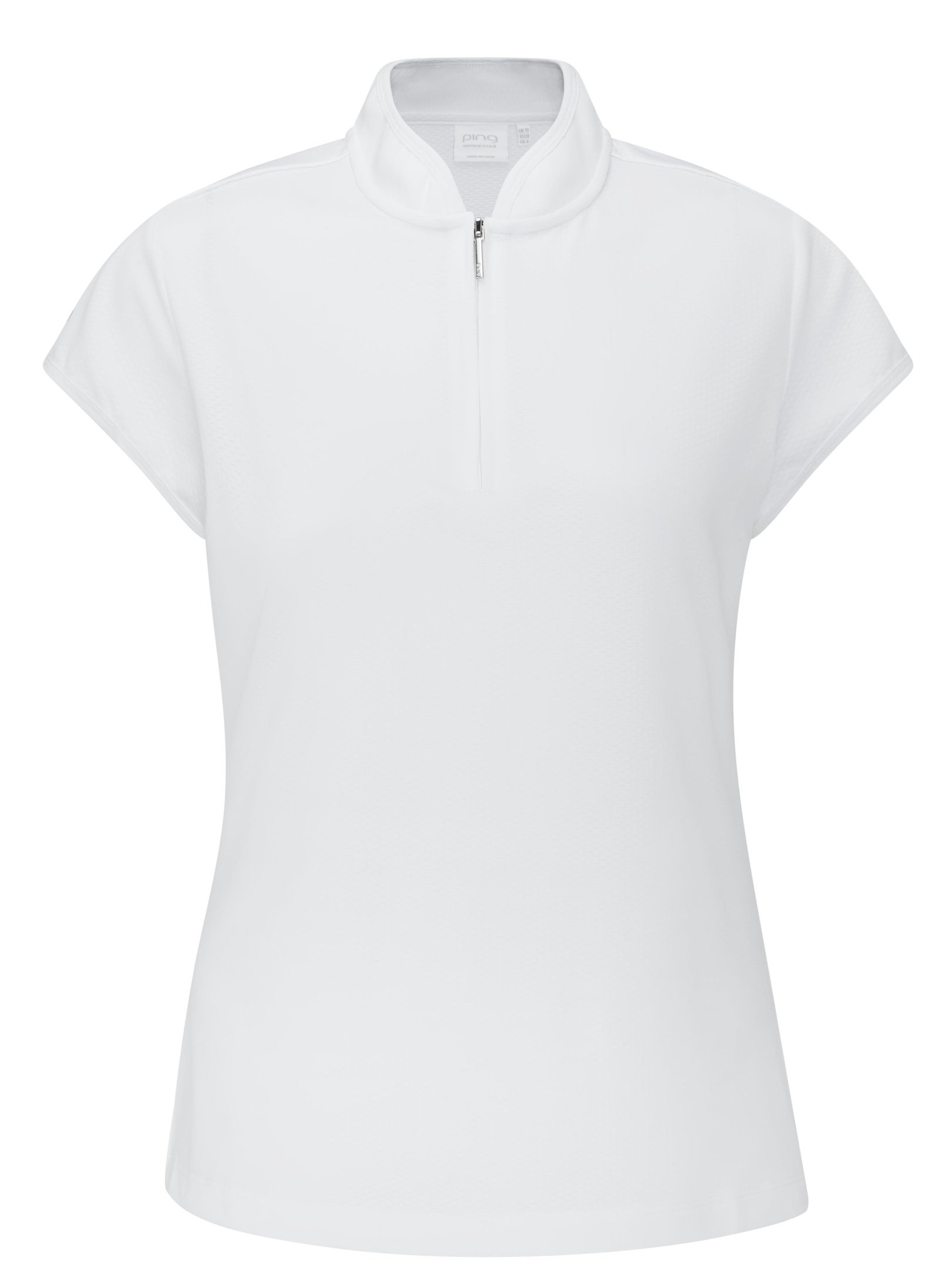 PING Evetta Jacquard dames polo, wit