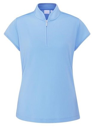 PING Evetta Jacquard dames polo, infinity blue