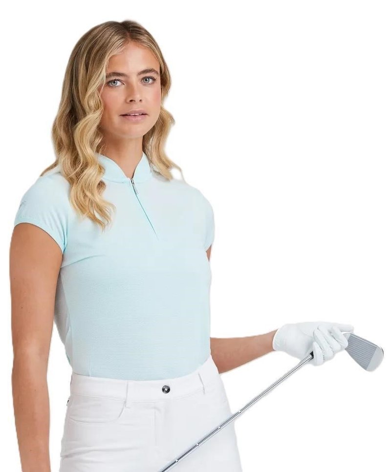 PING Evetta Jacquard dames polo, seaspray