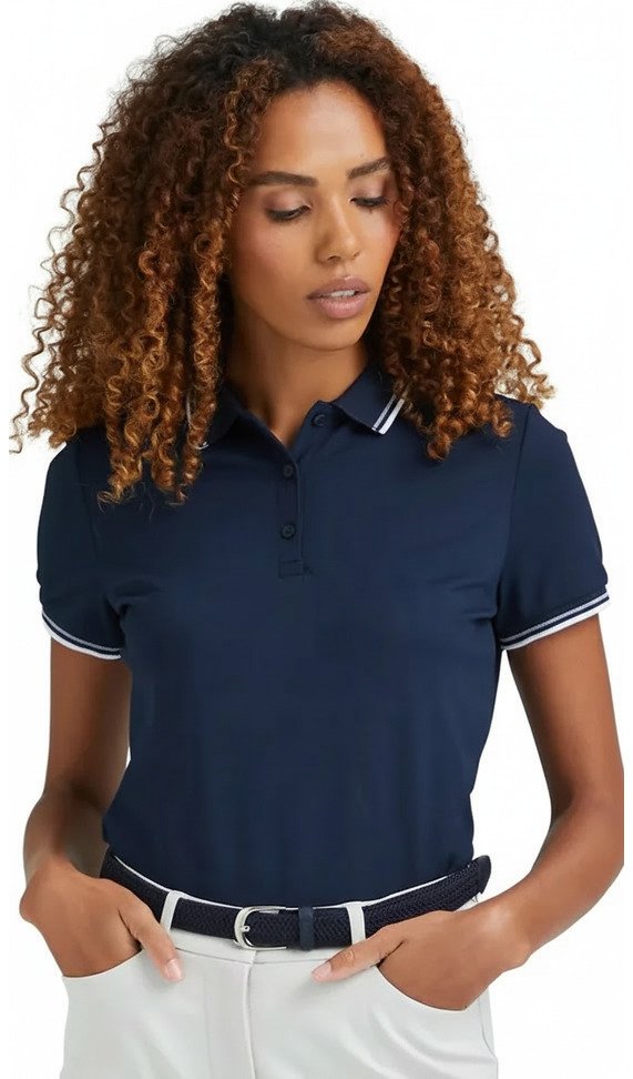 PING Viviana Tipped dames polo, navy