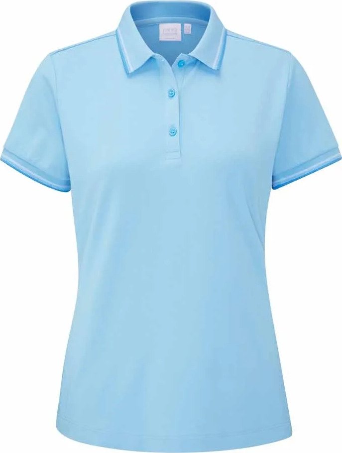 PING Viviana Tipped dames polo, baltic sea