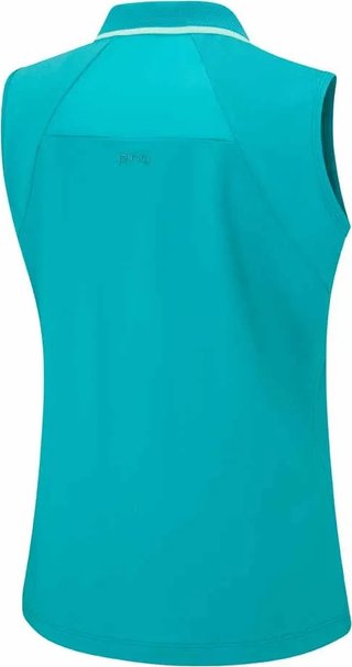 PING Eben Sleeveless dames polo, turquoise