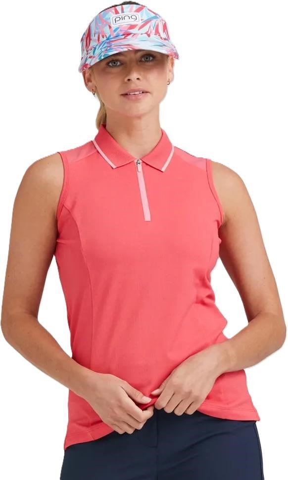 PING Eben Sleeveless dames polo, paradise pink
