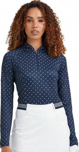 PING Arwen Printed Longsleeve dames polo, micro monogram