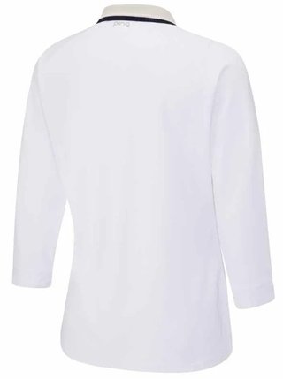 PING Alicia dames polo, wit/pebble