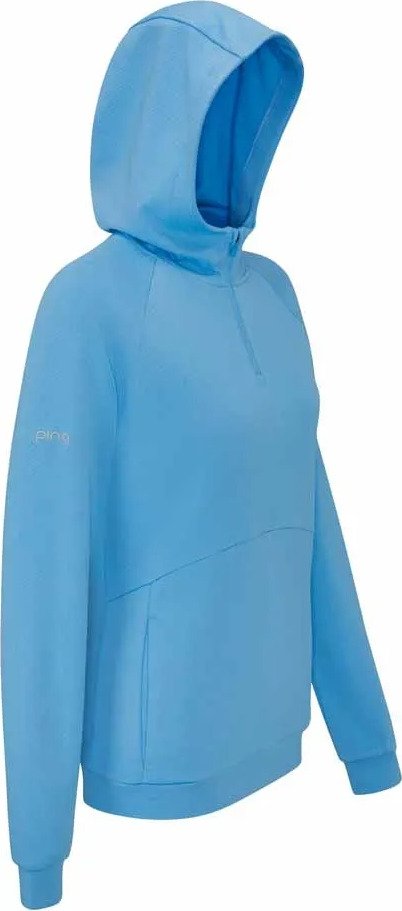 PING Rhona Textured dames hoodie, infinity blue