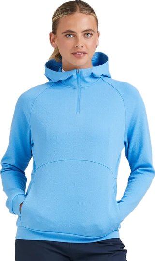 PING Rhona Textured dames hoodie, infinity blue