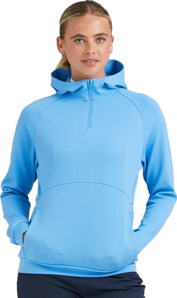 PING Rhona Textured dames hoodie, infinity blue