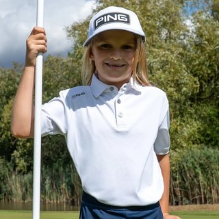 PING Lindum Junior kinderpolo, wit
