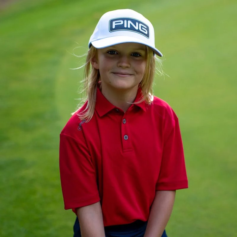 PING Lindum Junior kinderpolo, rich red