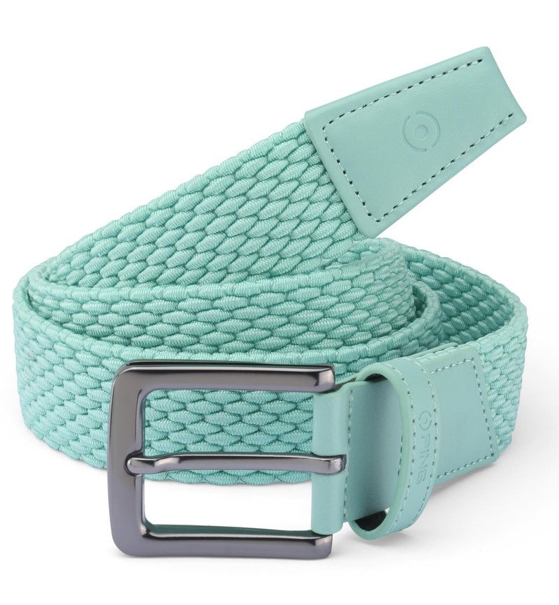 PING Stretch Webbing mens belt, green bay