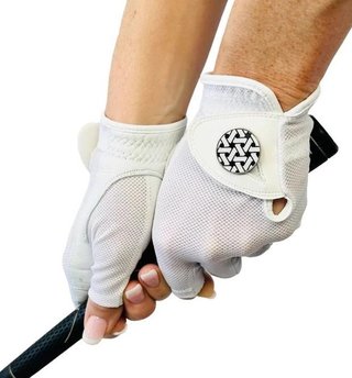 Best of Golf America Halfinfer dameshandschoen, wit