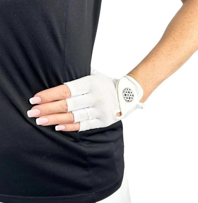 Best of Golf America Halfinfer dameshandschoen, wit