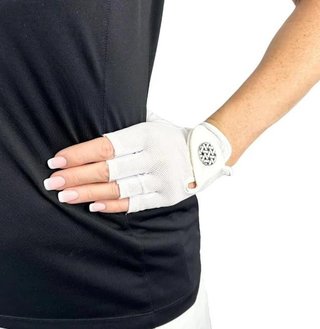 Best of Golf America Halfinfer dameshandschoen, wit