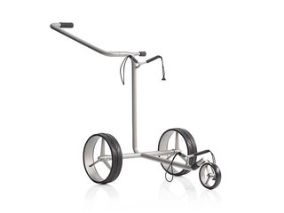 JuStar Silver 3-Wheeled handwagen, titanium silver + transporttas Classic, mechanische rem