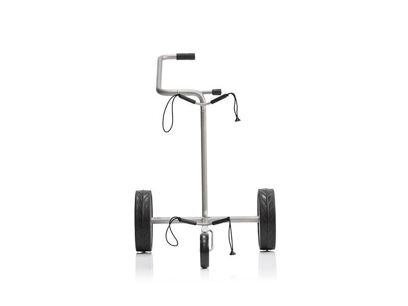 JuStar Silver 3-Wheeled handwagen, titanium silver + transporttas Classic, mechanische rem