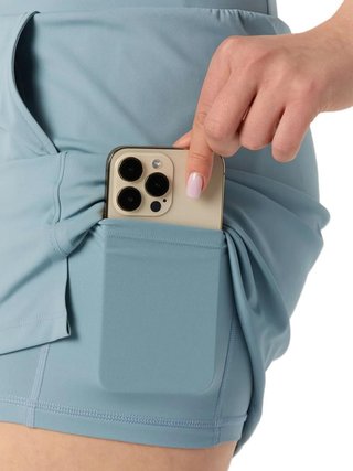 Travis Mathew Game Set Match dames skort, smoke blue