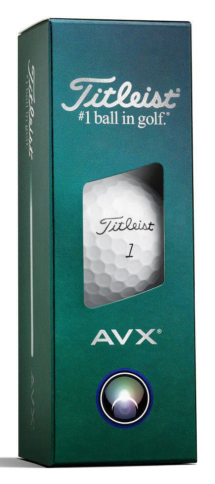 Sleeve met drie witte golfballen met opdruk