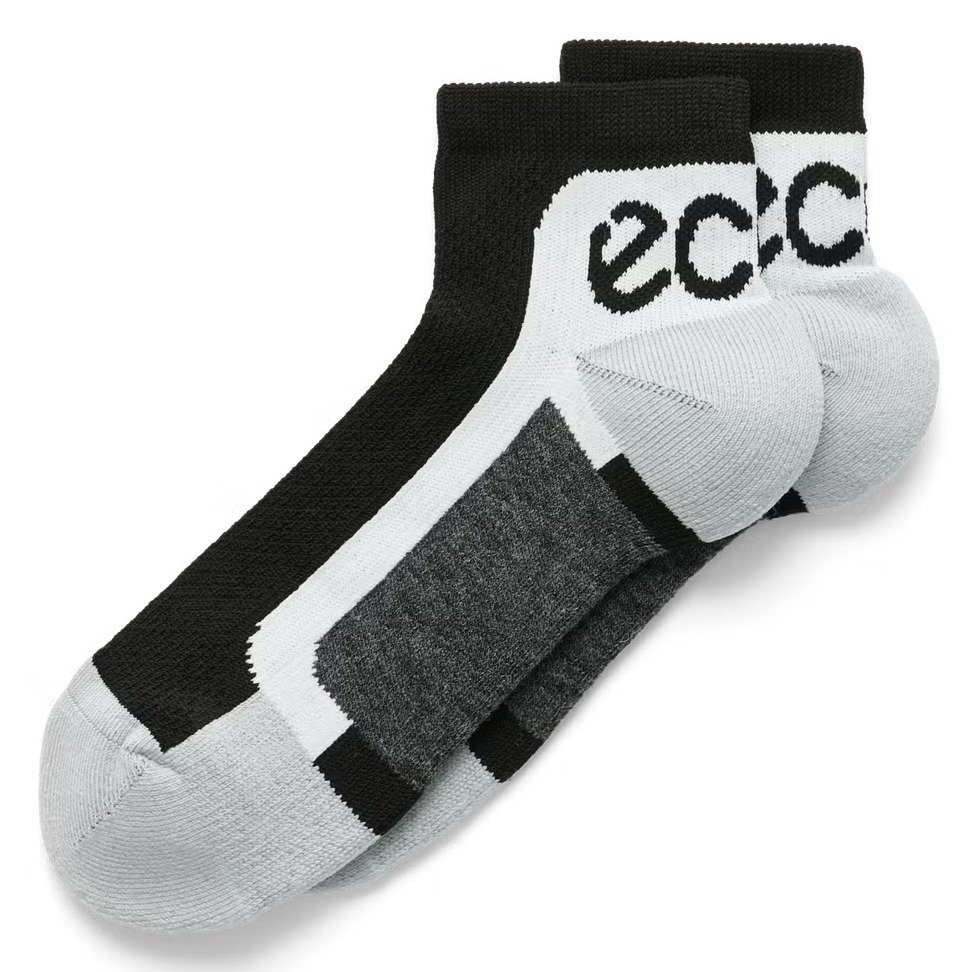 Ecco Tech Sporty Ankle-Cut sokken, zwart/wit