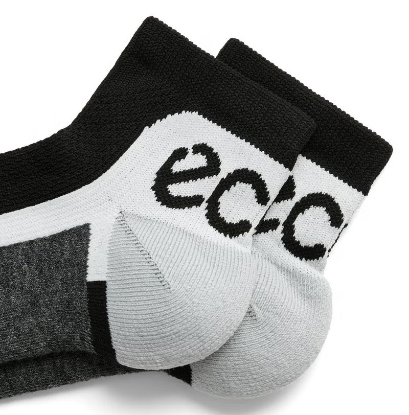 Ecco Tech Sporty Ankle-Cut sokken, zwart/wit