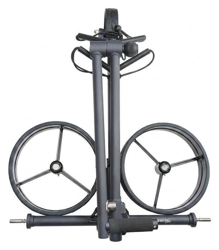 Davies Caddy SMART DHC elektrische trolley, zwart/rode wielen