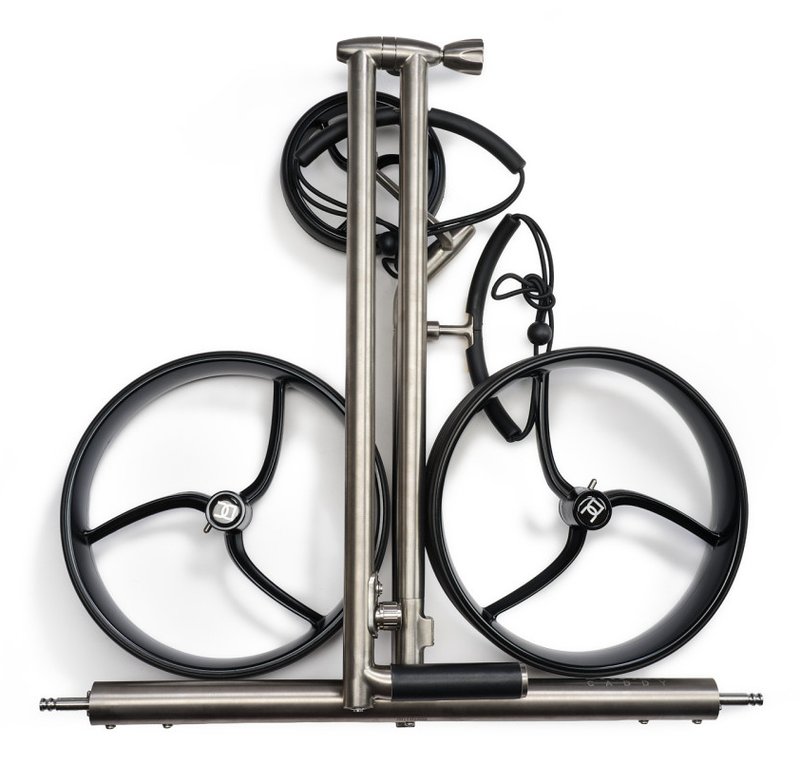 Davies Caddy Titan elektrische trolley, grijs/zwarte wielen