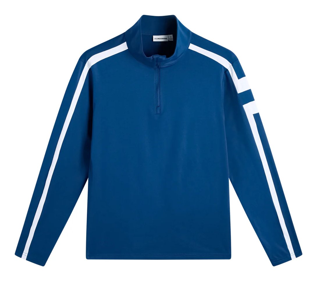 J.Lindeberg Keaton Quarter Zip heren mid layer, Estate Blue