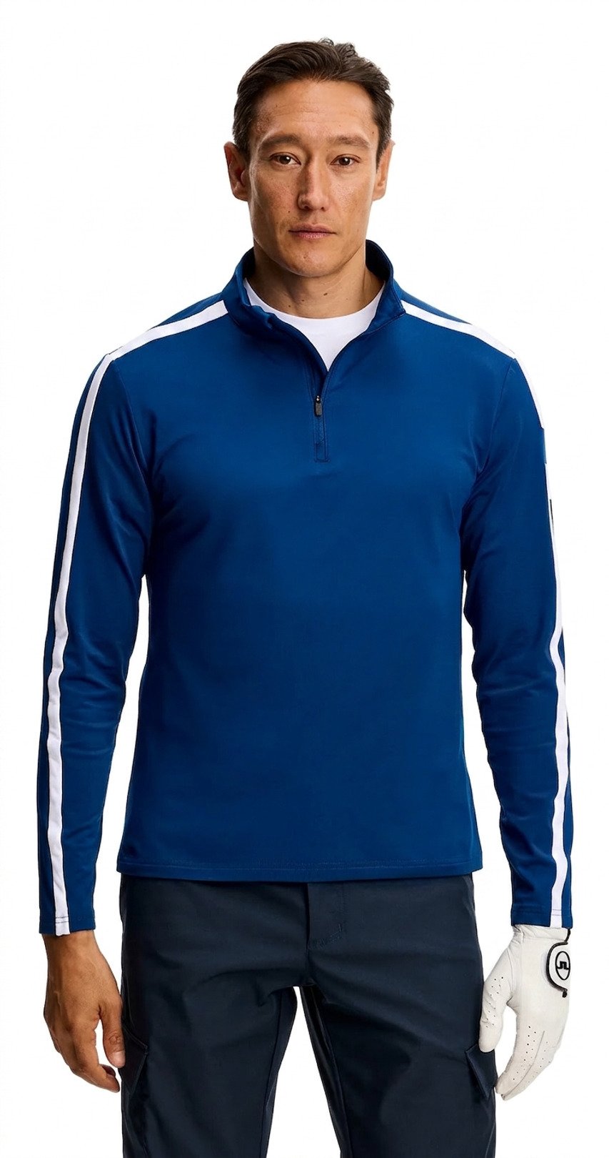 J.Lindeberg Keaton Quarter Zip heren mid layer, Estate Blue