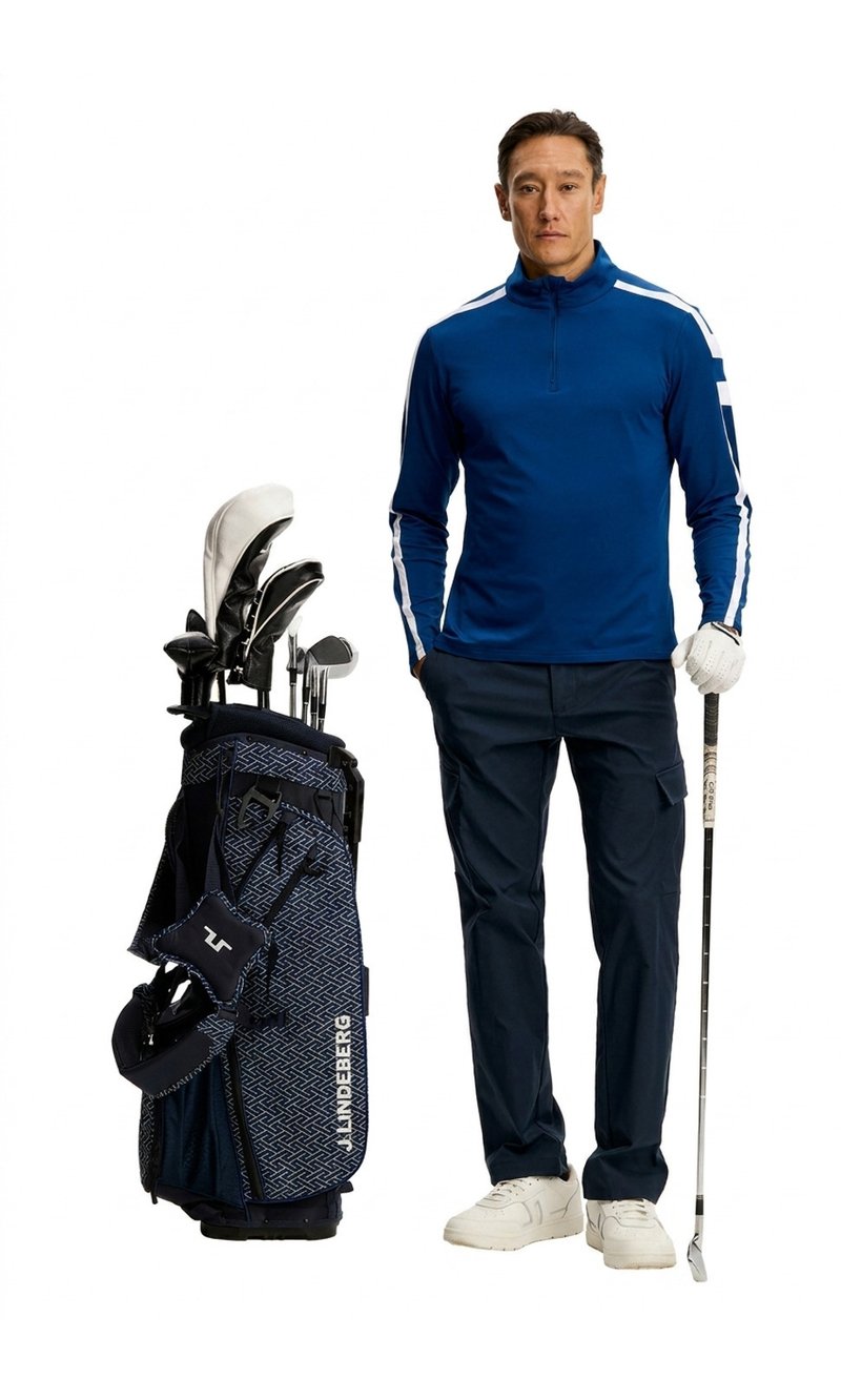 J.Lindeberg Keaton Quarter Zip heren mid layer, Estate Blue