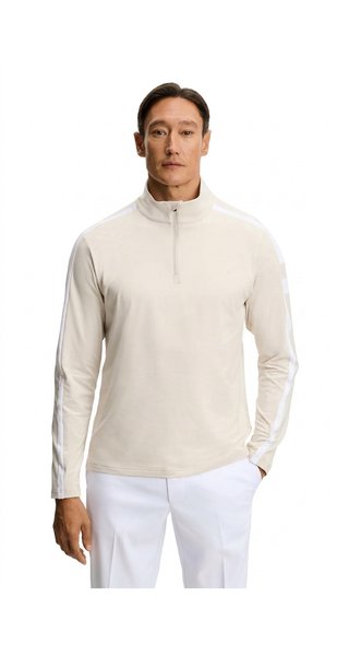 J.Lindeberg Keaton Quarter Zip Mid Layer heren midlayer, Moonbeam