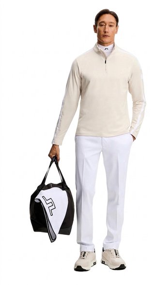 J.Lindeberg Keaton Quarter Zip Mid Layer heren midlayer, Moonbeam