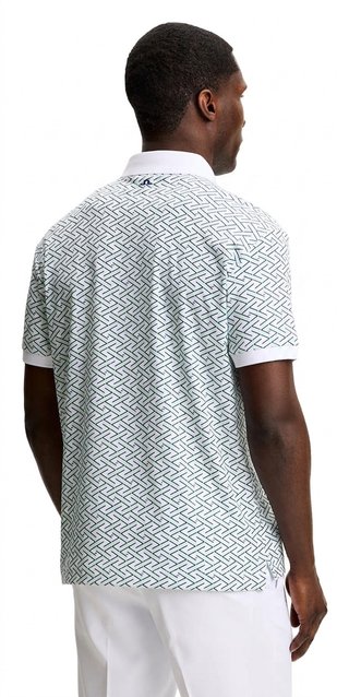 J.Lindeberg Tour Tech Print heren polo, ladder white bay