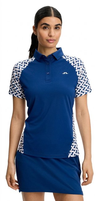 J.Lindeberg Chiara Polo dames polo, Ladder Estate White