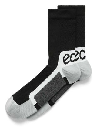 Ecco Tech Sporty Mid-Cut sokken, zwart/wit