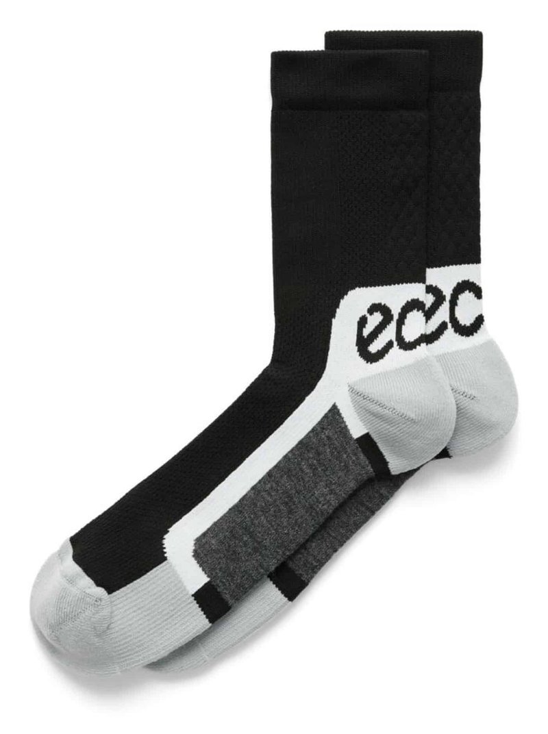 Ecco Tech Sporty Mid-Cut sokken, zwart/wit