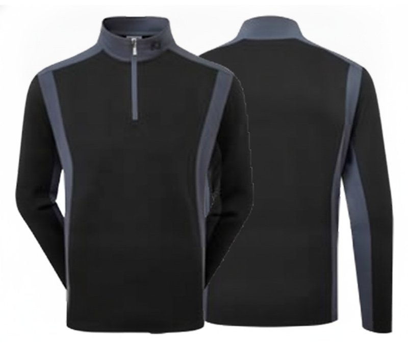 FootJoy ThermoSeries Blocked Midlayer heren sweater, zwart/houtskool