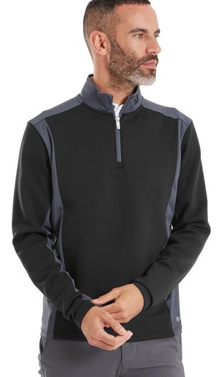 FootJoy ThermoSeries Blocked Midlayer heren sweater, zwart/houtskool