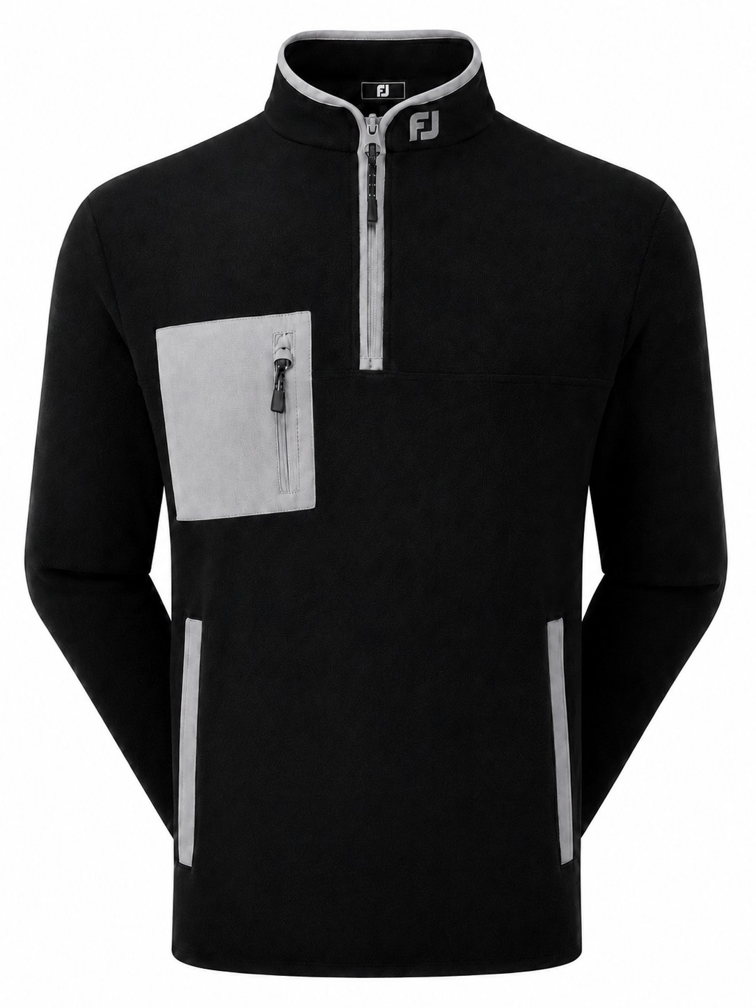 FootJoy Polar Fleece Chill-Out heren sweatshirt, zwart/grijs