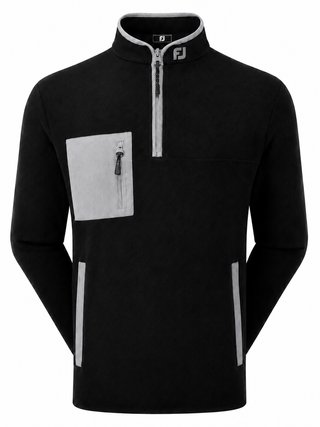 FootJoy Polar Fleece Chill-Out heren sweatshirt, zwart/grijs