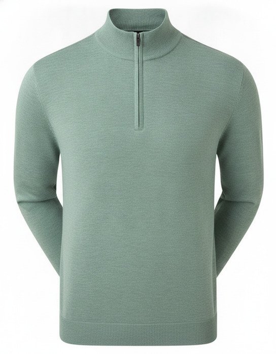 FootJoy drirelease Half-Zip Lined heren sweater, heather olive