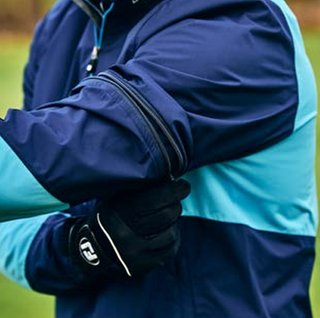 FootJoy HydroLite X Short Sleeve heren regenjas, zwart