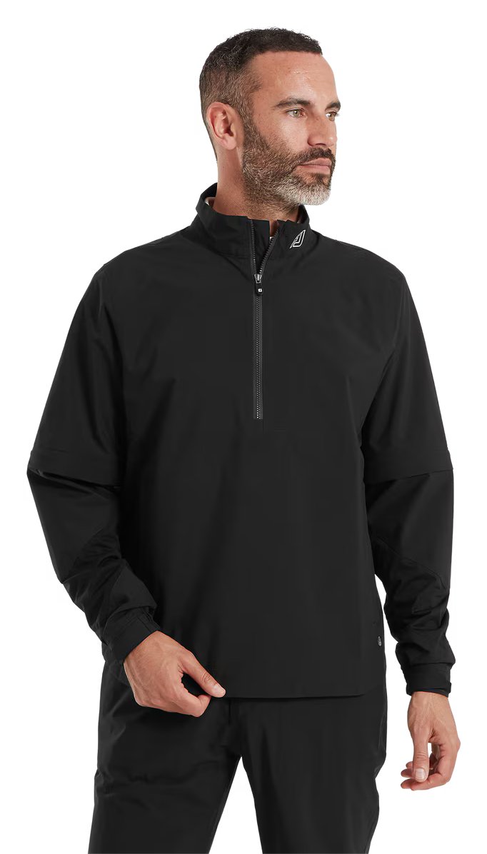 FootJoy HydroLite X Short Sleeve heren regenjas, zwart