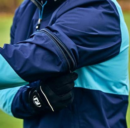 FootJoy HydroLite X Short Sleeve heren regenjas, navy/mid blue